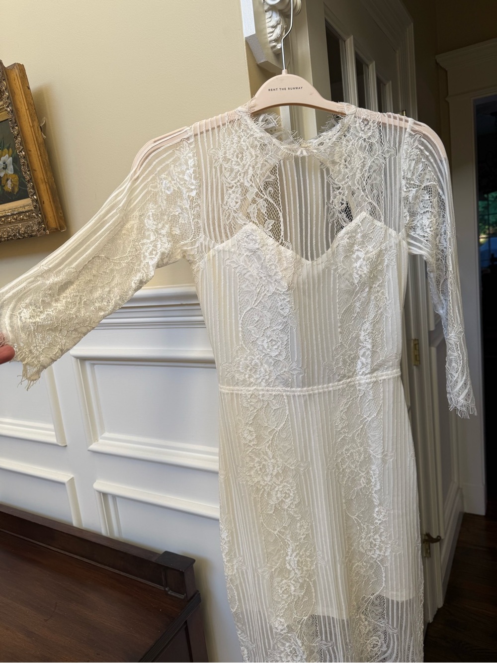 For Love & Lemons Cream Lace Long-Sleeve  Dress - Picture 6 of 7